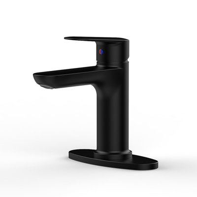 Single Handle Bathroom Faucet With Deck For 1 Or 3 Holes,Laundry Vanity Sink Faucet With Two 9/16" Hoses