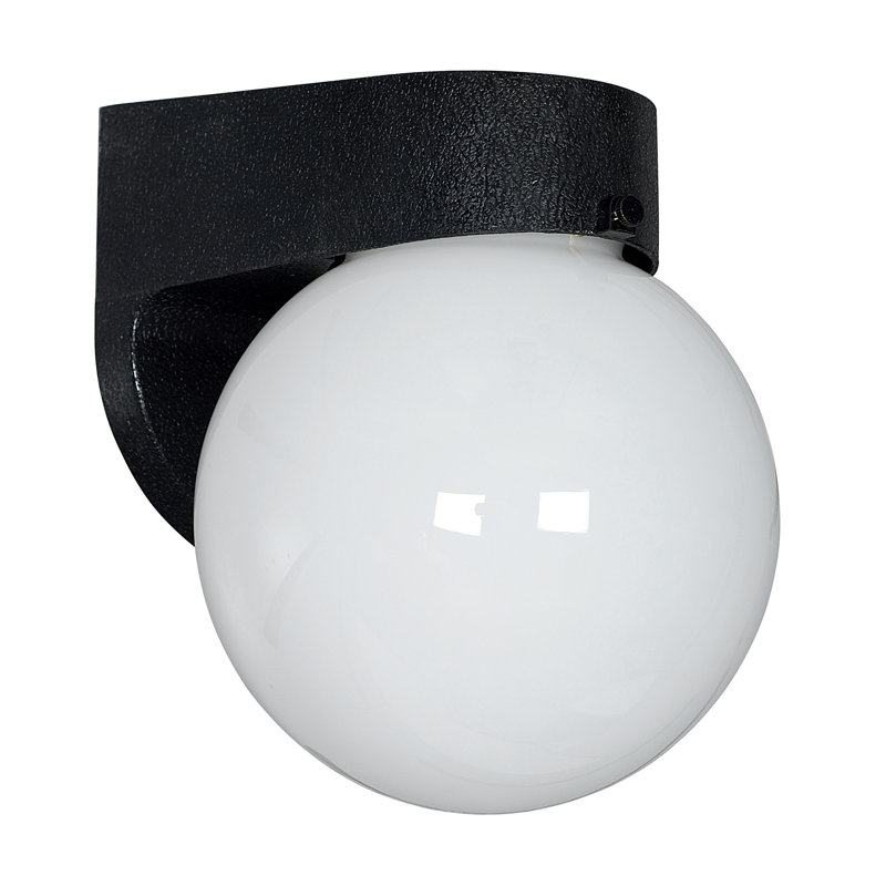 Glass Flush Mount, Black