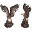Aigle en bronze Benney perché sur un rocher d'une largeur de 44 pouces