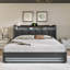 Lit plateforme tapissier avec système de rangement hydraulique, chargement DEL et USB (sans matelas)-847308857-847308863