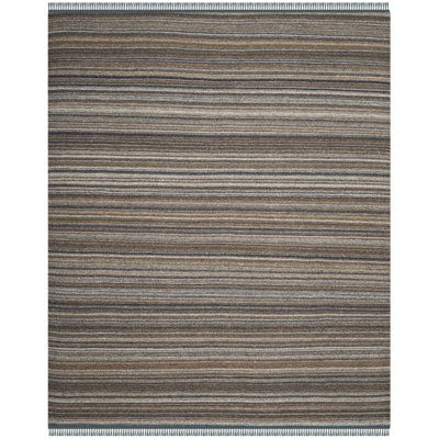 Tapis rayé en coton / viscose tissé à la main Fitzpatrick