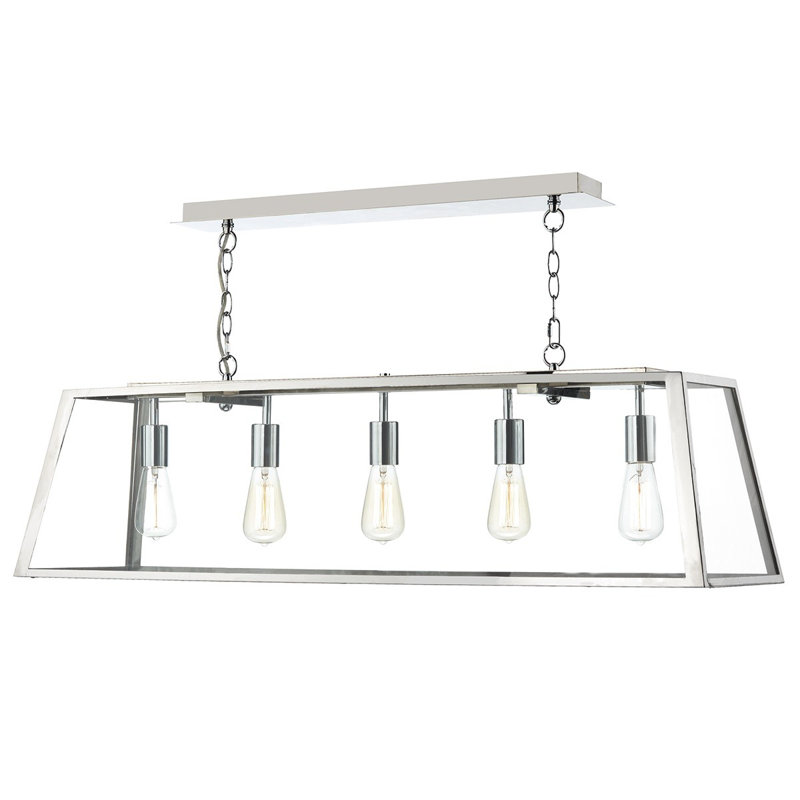 Rochelle 5 - Light Silver Lantern Pendant