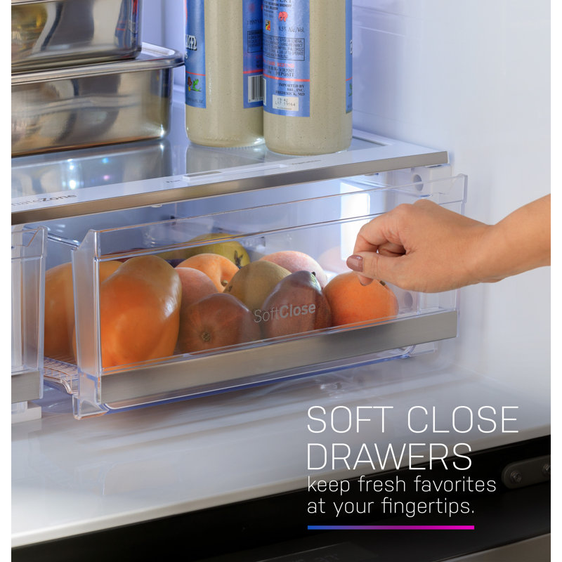 GE Profile ENERGY STAR 23.3 Cu. Ft. Smart Counter-Depth Fingerprint Resistant 4-Door French-Door Refrigerator With Door In Door