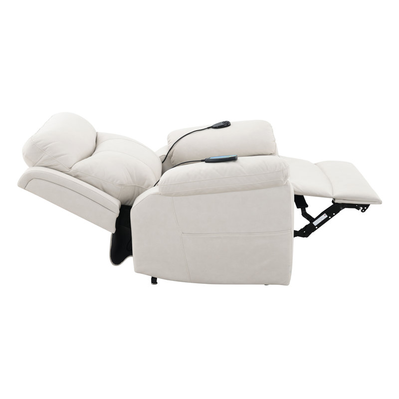 Fauteuil inclinable électrique en microfibre Chriki, Beige