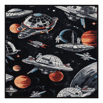 Tapis noir lavable à la machine