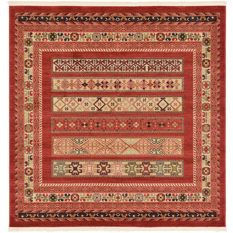 Frederica Abstract Indoor Rug, Square 6'
