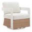 Gelo Swivel Chair White & Brown