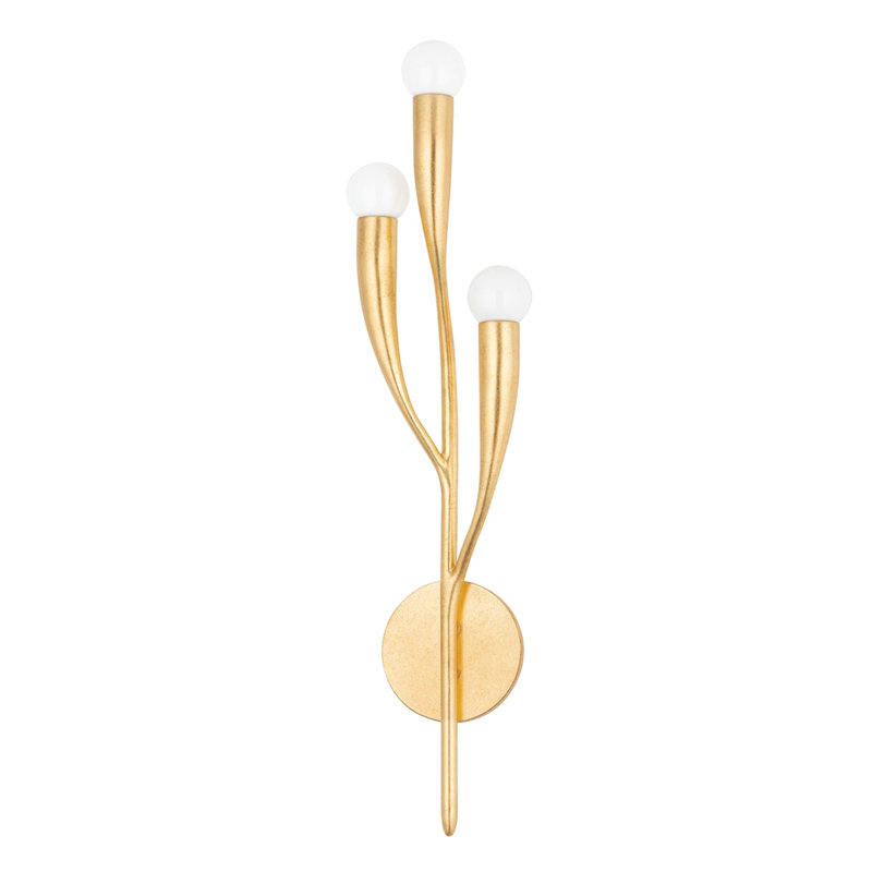 Labra 3 Light Wall Sconce, Vintage Gold Leaf