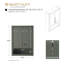 Armoire de rangement de salle de bain murale 24 po avec 2 portes, tablette réglable et tablette ouverte-123398541-123123723