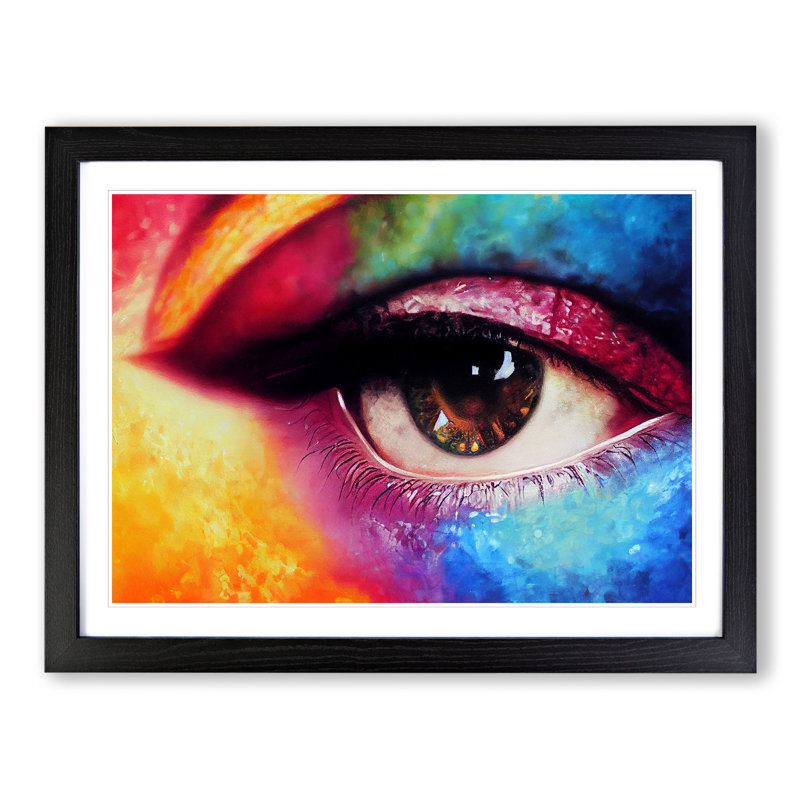 Glittering Eye - Framed Print, 46cm H x 64cm W x 2cm D, Black