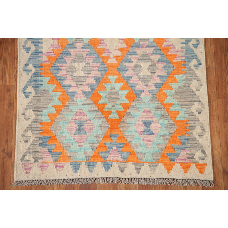 Multolor Kilim Oriental Runner Rug 3x10