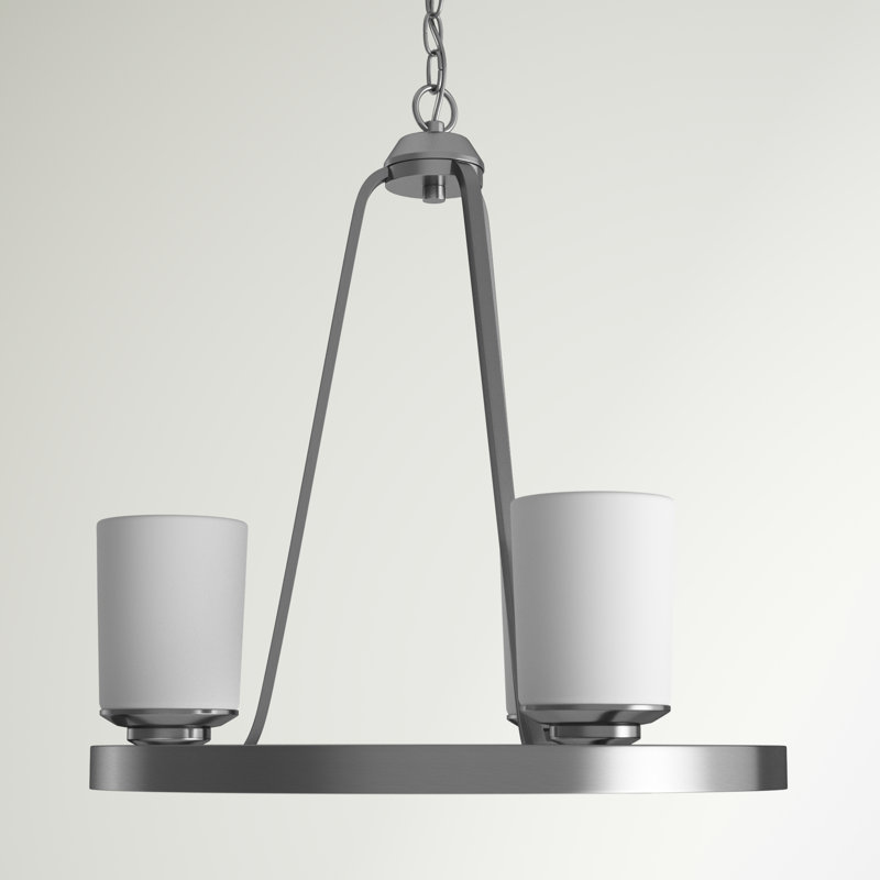 Lustre à trois lumières Kemal de Génération Éclairage , Nickel brossé, Pas Energy Star, Non