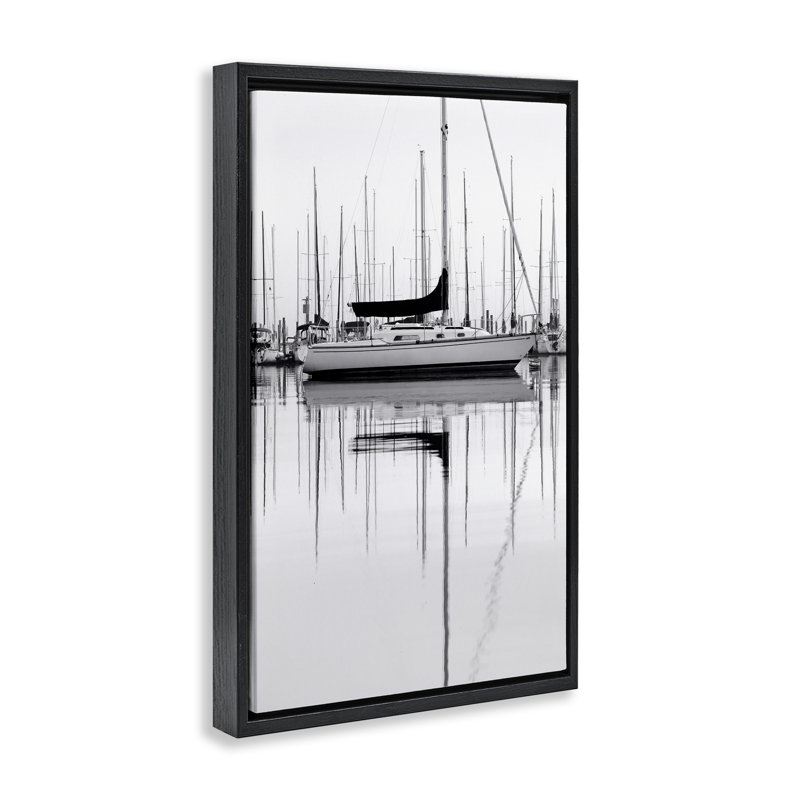 Toile flottante encadrée par Nicholas Bell, H 25 po x l 17 po, Cadre flottant noir de jais