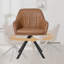 Upholstered Dining Chair with Metal Legs-1867680125