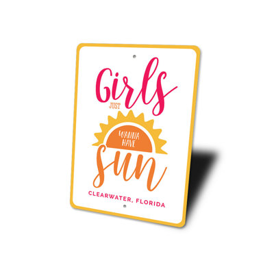 Filles «Just Wanna Have Sun» en aluminium