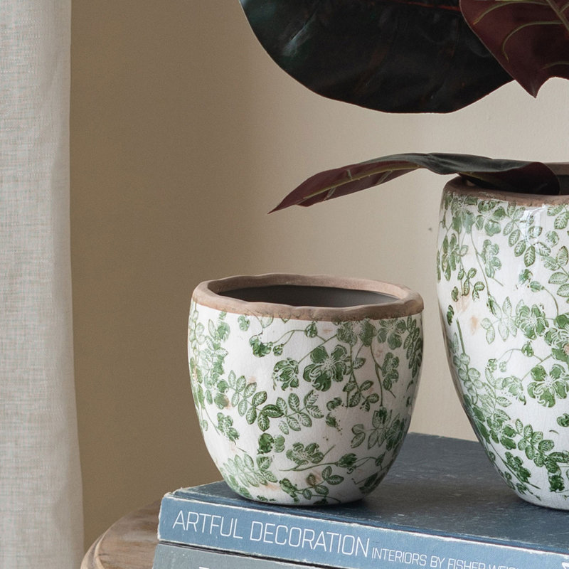 Vase en céramique avec motif floral