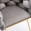 Chaise d'appoint en velours gris pour chambre à coucher, design simple et sièges modernes - l 21,74 po x P 28,47 po, H 29,59 po-880505271