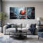 Ensemble de 3 toiles sur un toit-834870053