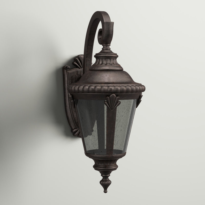 Lanterne murale d'extérieur 1 lumière Siclen, rouille, H 19 po x l 8 po x P 13,5 po