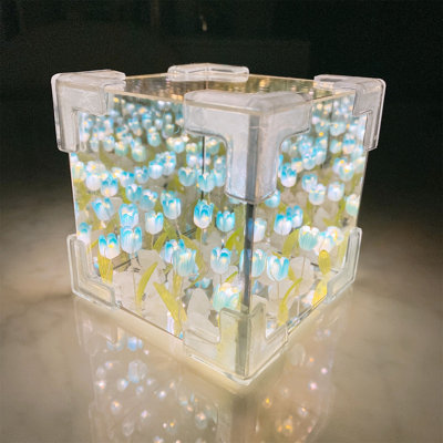 Diy Three-dimensional  Night Light Sea Of Flowers Package To Send Girlfriend Girlfriend Gift Need To Be Manually Made Non-finished Products