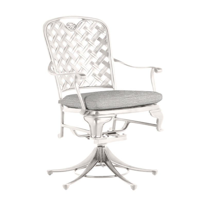 Outdoor Provance Rocking Metal Chair with Cushions, No Welt, Bali Pearl, Slate Gray