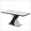Table basse moderne carrée blanche avec plateau extensible, panneau de fibres à densité moyenne et acier, peu encombrante Facile à nettoyer pour la salle à manger