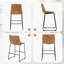 Adarrius Upholstered Counter Stool with Metal Frame-341129995