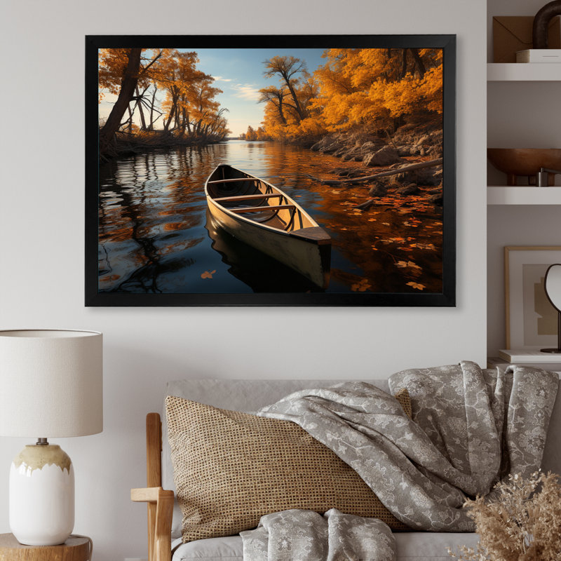 Canada River Rhapsody I sur toile, H 12 po x l 20 po x P 1 po, Cadre simple noir