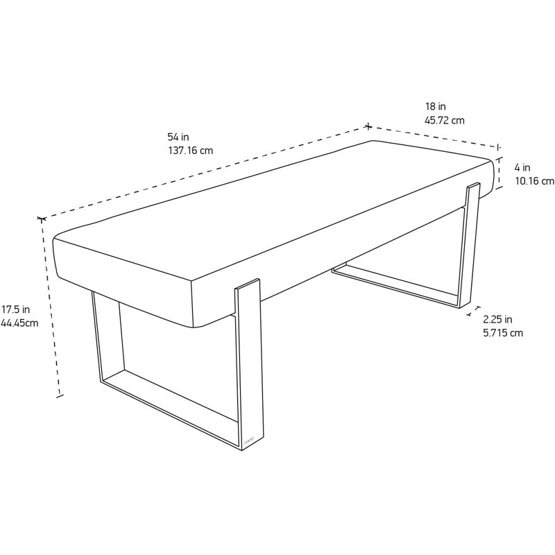 Elbe Velvet Upholstered Bench