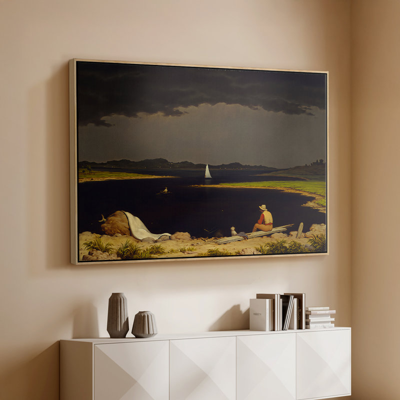 Toile tendue avec cadre 0-Martin Johnson Heade, 26 x 40, Naturel