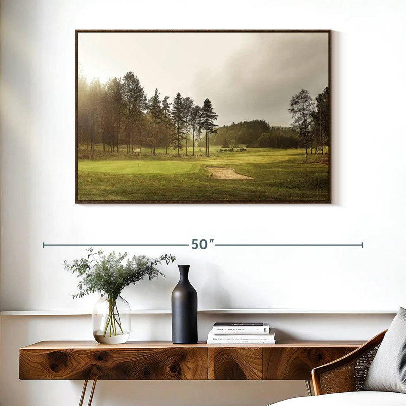 Arbres de terrain de golf, Cadre flottant en noyer, 40 po x 27 po