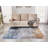 Collection Abstract Design Turquoise Gray Rust Machine Washable Super Soft Area Rug-161729607
