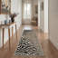 Tapis de couloir antidérapant à motif animal zèbre et léopard, beige et noir-128992317