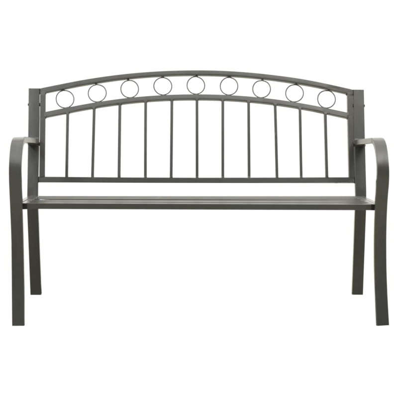 Winston Porter Garden Bench 49.2" Steel Grey, Grey