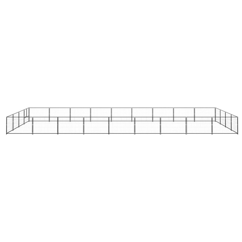 Midcre 70cm H Steel Exercise Pen With Door, Black