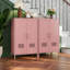 Armoire de cuisine en métal de 42 po avec 2 tablettes, convient aux bureaux à domicile et aux salles de bain, nécessite un assemblage automatique, rose-1644078896
