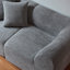 Canapé confortable en velours 2 places avec coussins, peu encombrant et idéal pour les petits espaces de vie, le bureau ou un appartement-1150210549