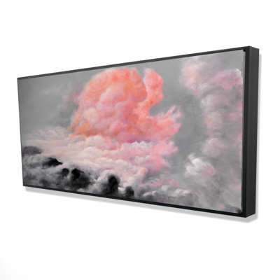 Pink clouds - 24"x48" Framed canvas