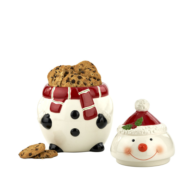 Bocal à biscuits bonhomme de neige de Noël