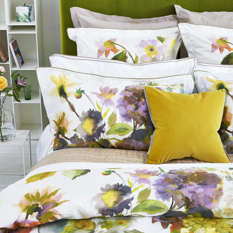 Palace Flower Birch Duvet Cover, Queen Duvet Cover