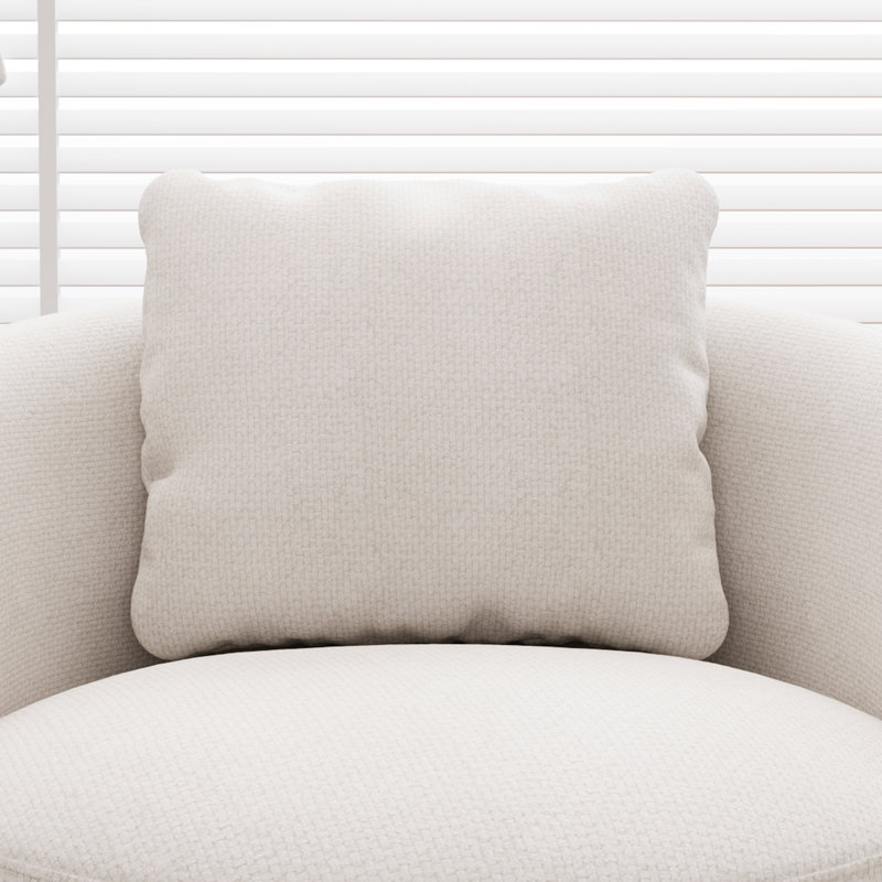 Ensemble de 2 chaises d'appoint pivotantes en tonneau pivotant 30 po avec table , Beige