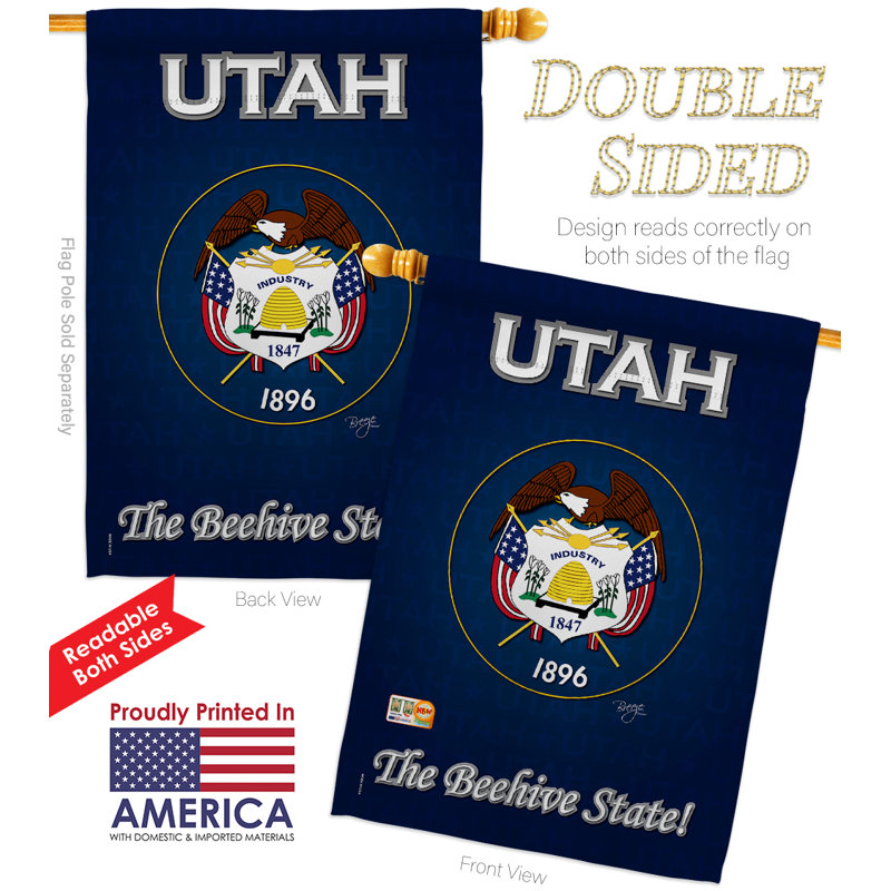 Double Sided 40'' H x 28'' W Polyester Flag Set