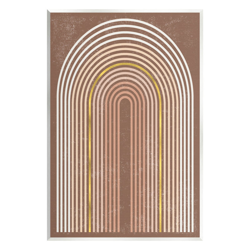 Abstrait arc-en-ciel à rayures, art mural par Caroline Alfreds, H 15 po x l 10 po x P 0,5 po