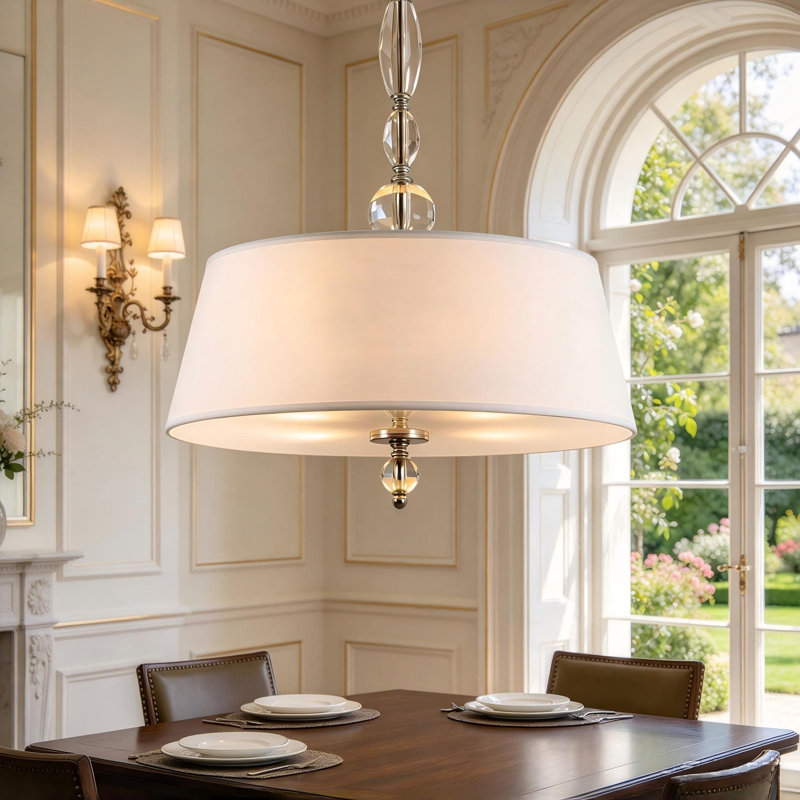 Thornhill 4- Light Dimmable Drum Pendant Light for Dining Room