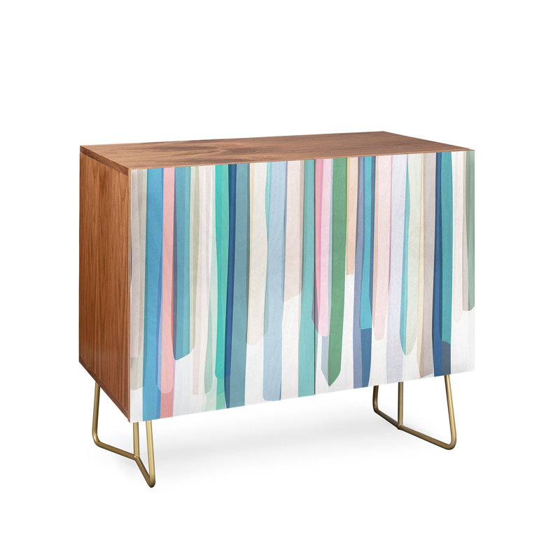 Crédence à 2 portes Mareike Boehmer, Turquoise / brun foncé