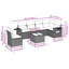  Ensemble de canapé de patio 7 pièces avec coussins en rotin de polyester noir