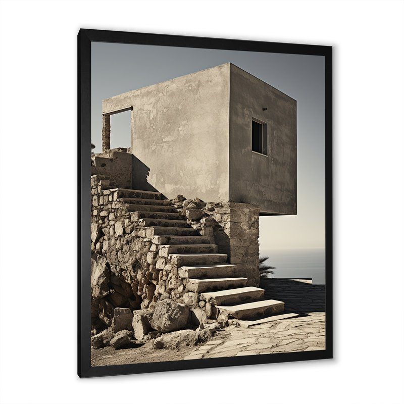 Harmonie des éléments, minimalisme, paysage, Cadre photo noir simple, H 32 po x l 24 po x P 1 po