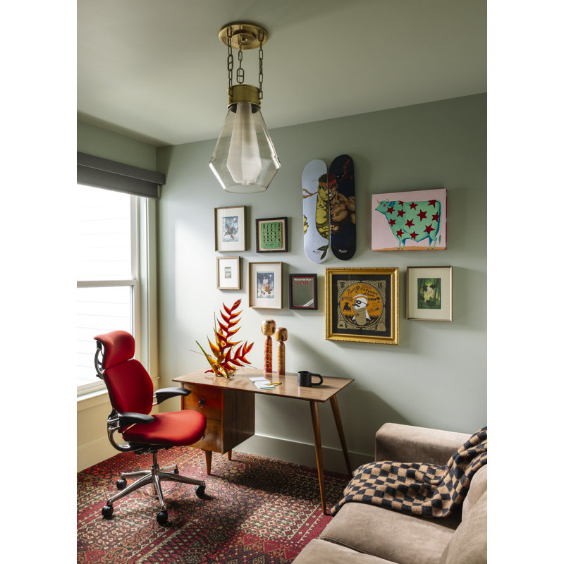 TRAGUS 1 Light Pendant by Noz Nozawa for Corbett Lighting, 17.75" H x 14" W x 14" D