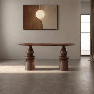 Retro high-end oval dining table