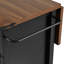Îlot de cuisine de 53,5 po avec 2 prises de courant, ports, abattant, support à épices, 4 tablettes réglables, tiroirs et 5 roues verrouillables, bloc d'alimentation rectangulaire noir pour armoire, portes, bois brun à rotation douce-906556108-906556110